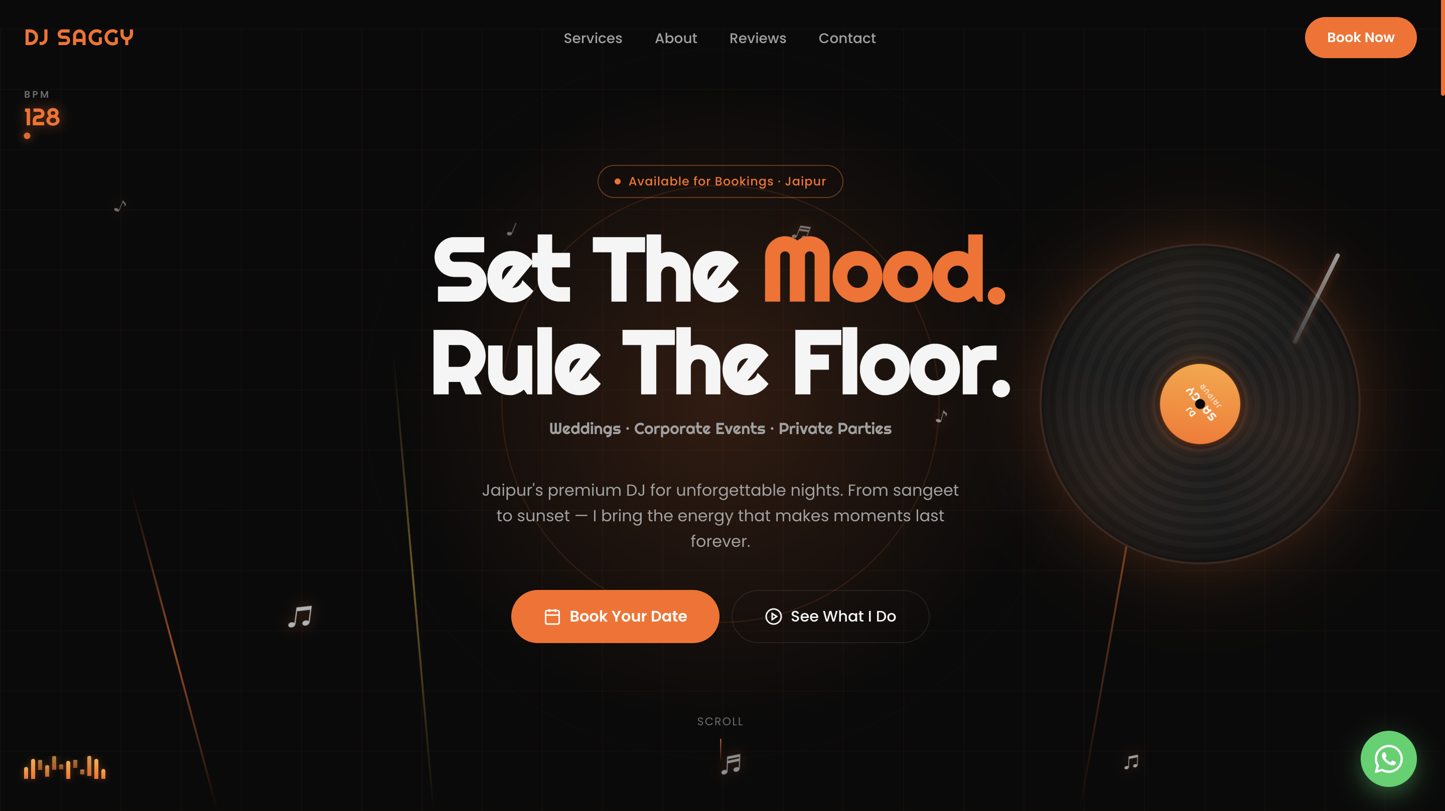 DJ Saggy — DJ personal website