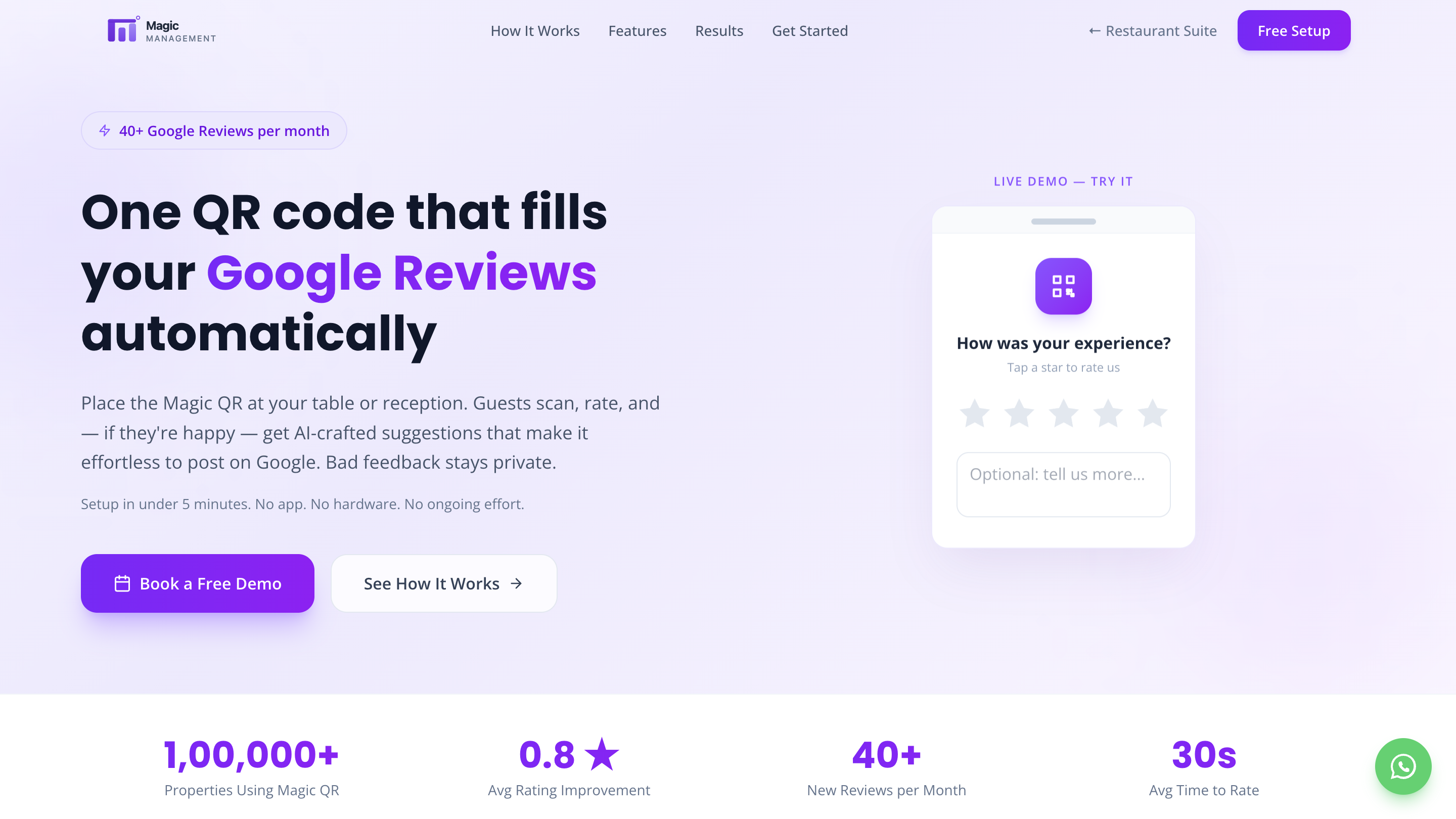 Magic QR — smart review system for businesses